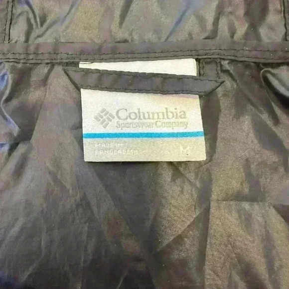 Columbia windbreaker jacket men’s medium black lightly used - Picture 2 of 2